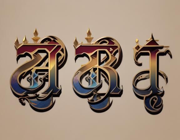 Calligraphic ART Logo with Golden Ratio Design