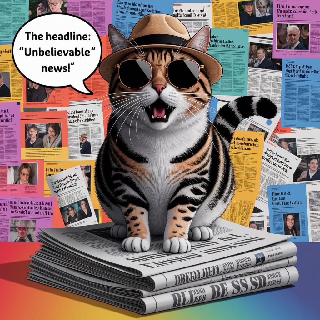 Expressive Cat Meme Reacts to Unbelievable News