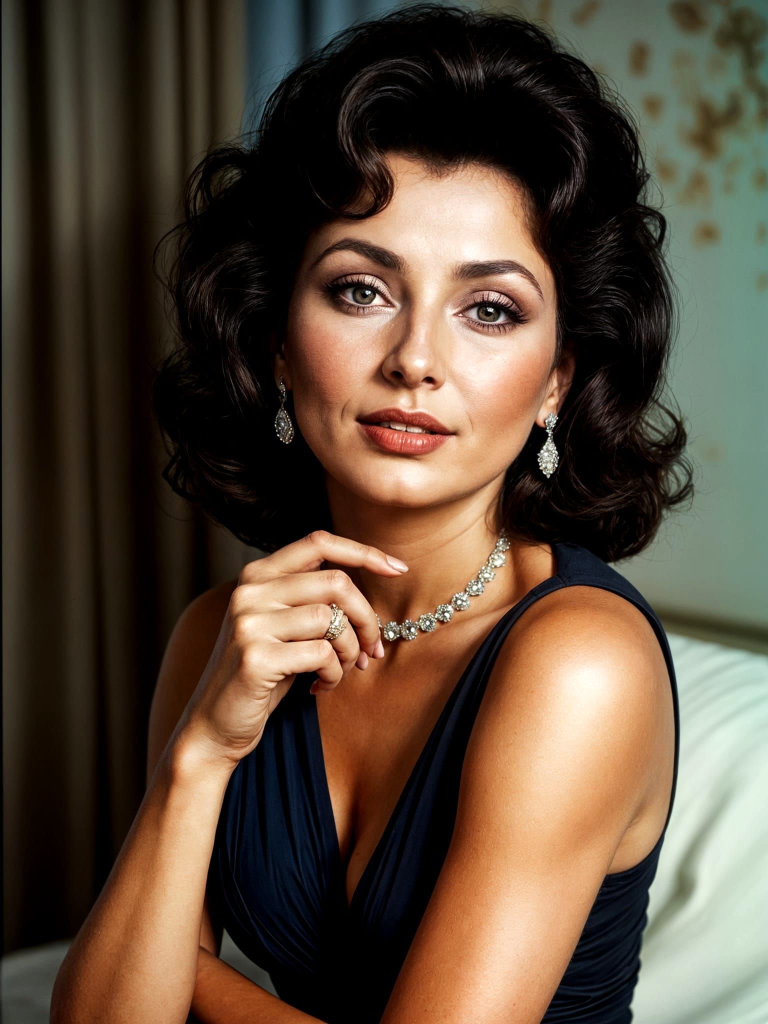 Sophia Loren Magazine Cover in Classic Style