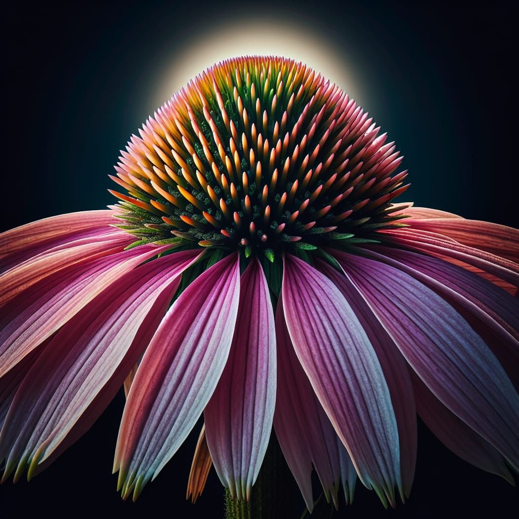 Echinacea Cone Flower Close-Up: Vivid and Medicinal