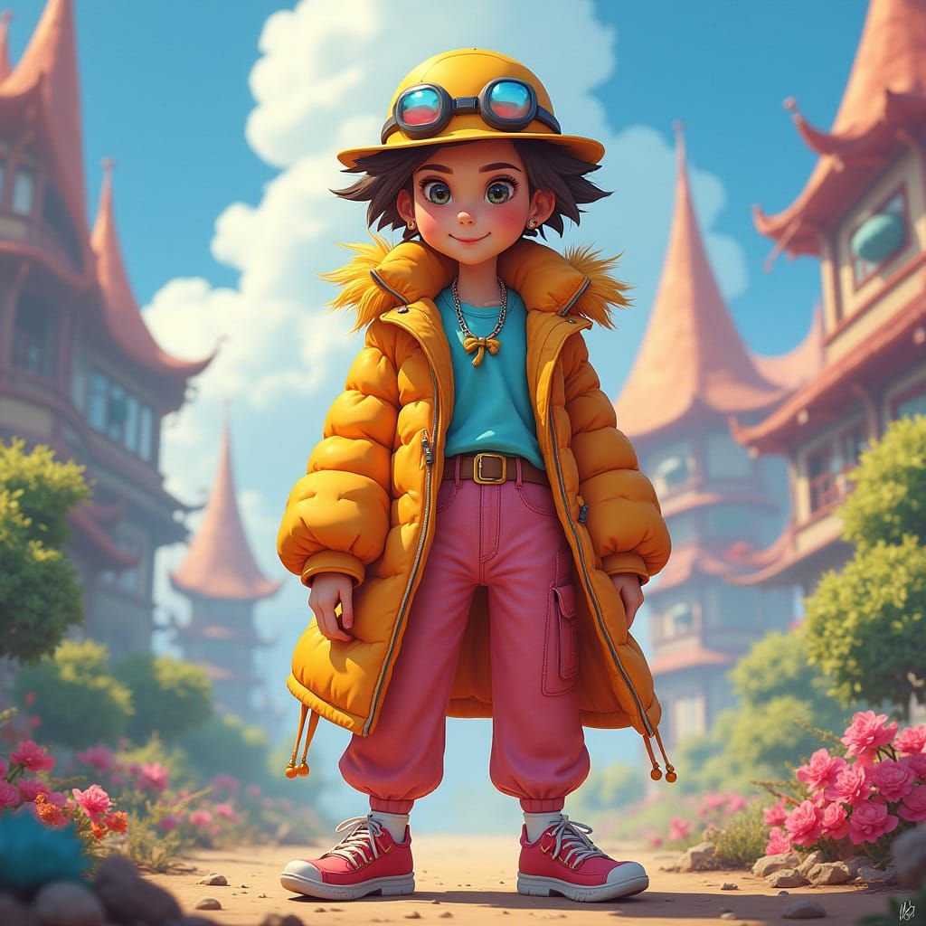 Animated Character in Fantastical Digital Art Style