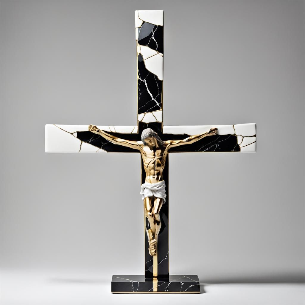 Kintsugi Sculpture: Christ's Glorious Porcelain and Marble C...