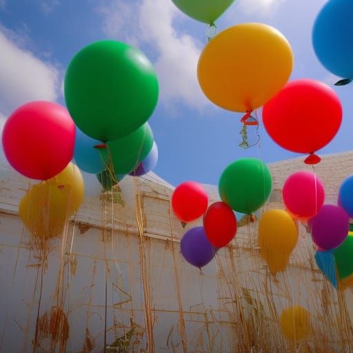 AI Image of Tiny and Large Balloons