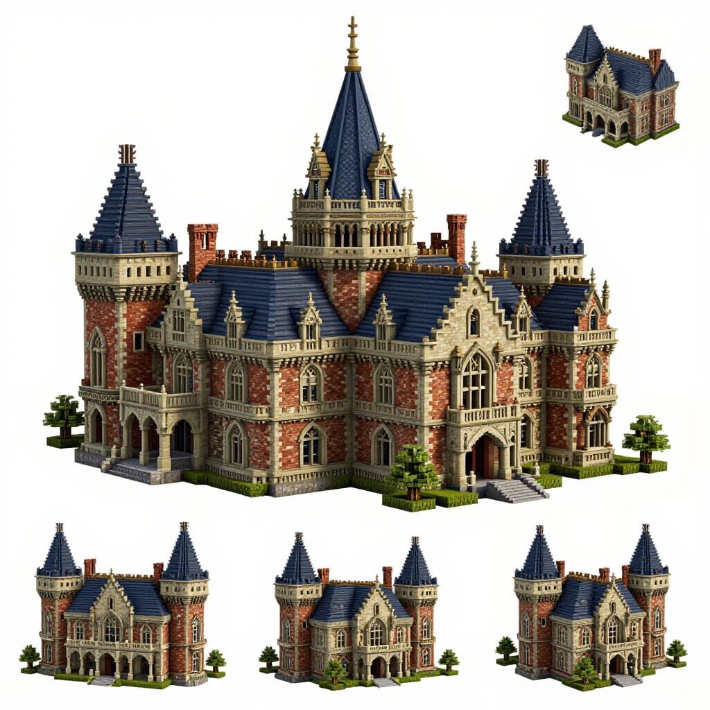 Massive Victorian Gothic Manor Concept for Minecraft