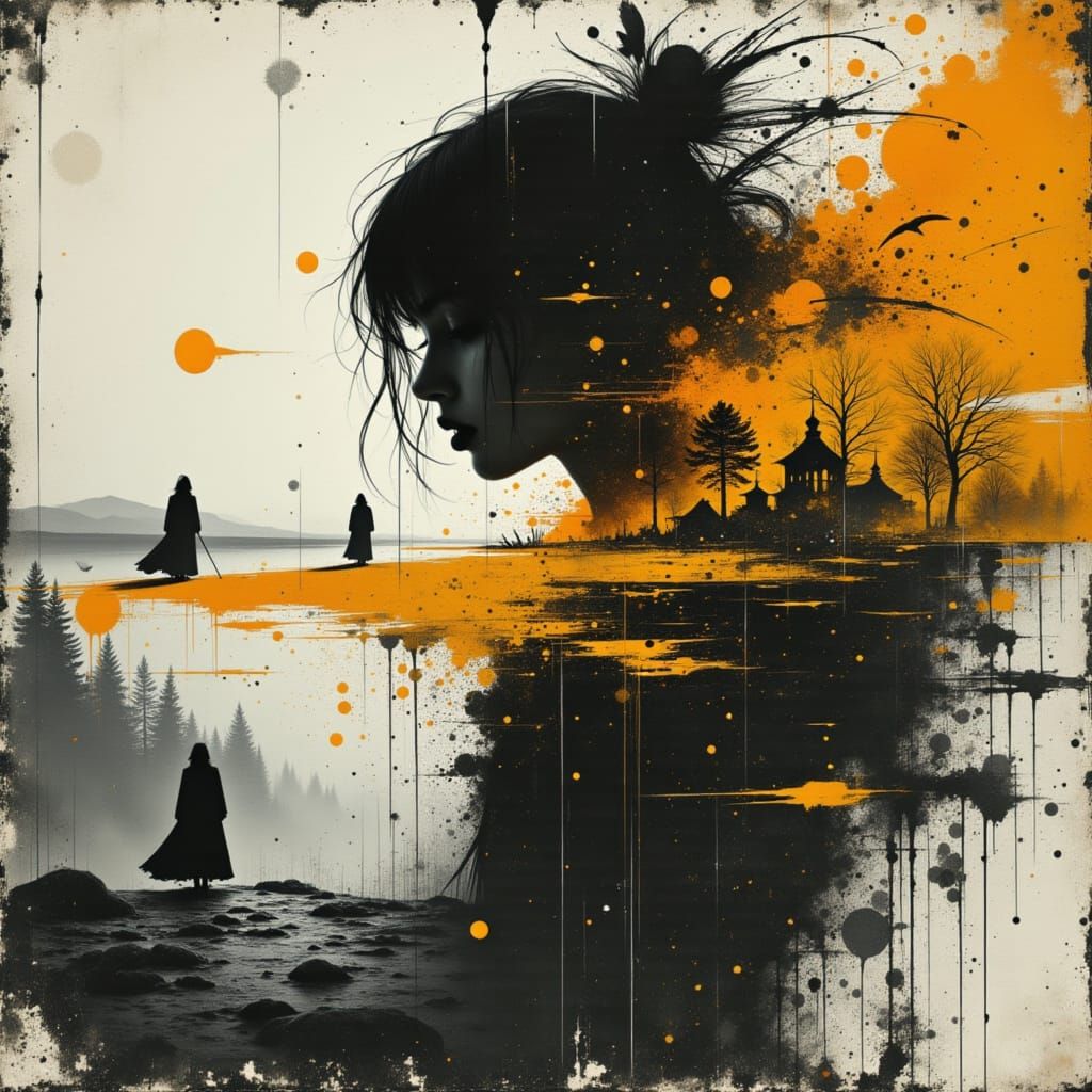 Woman Emerging From Despair Into Light