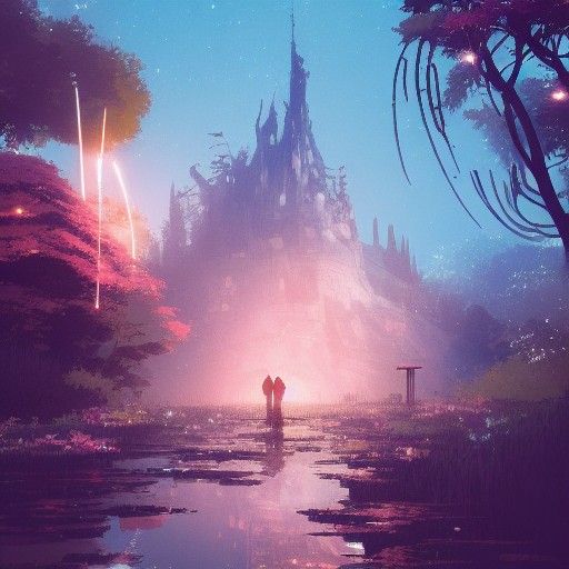 Romantic Landscape in Anime Style by Studio Ghibli