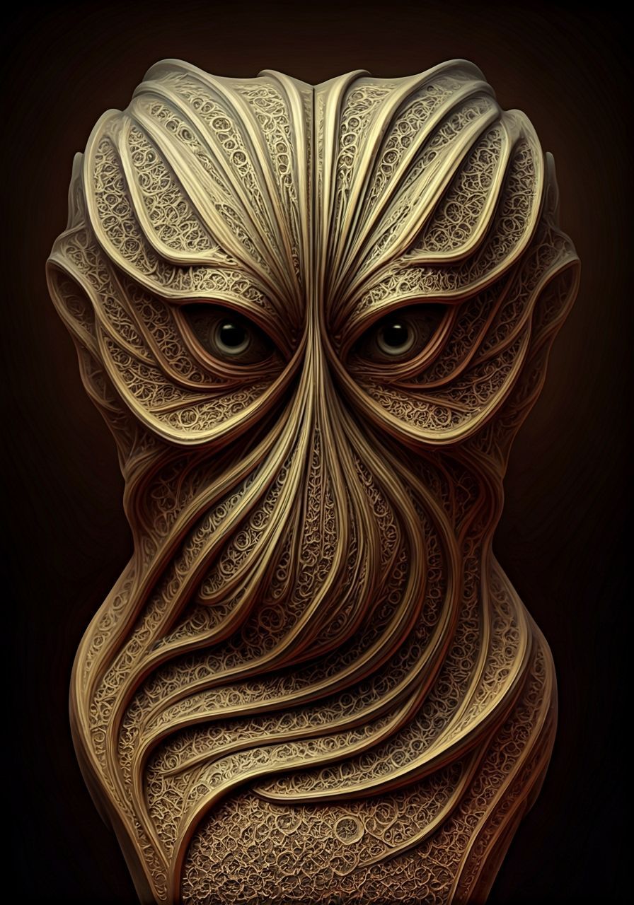 Lost in Art of Hollowness Airbrush Sculptural Rhythm