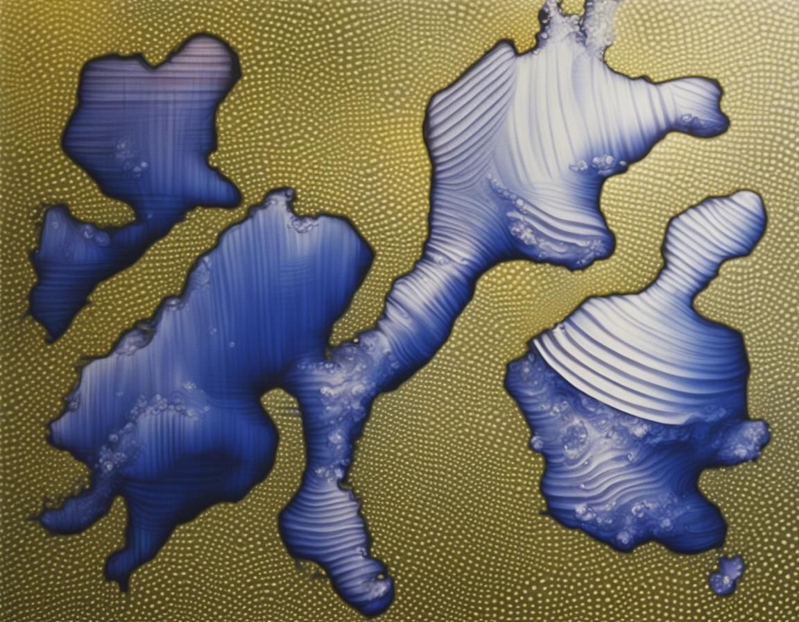 Metallic Striped Object Levitating in Liquid Mercury