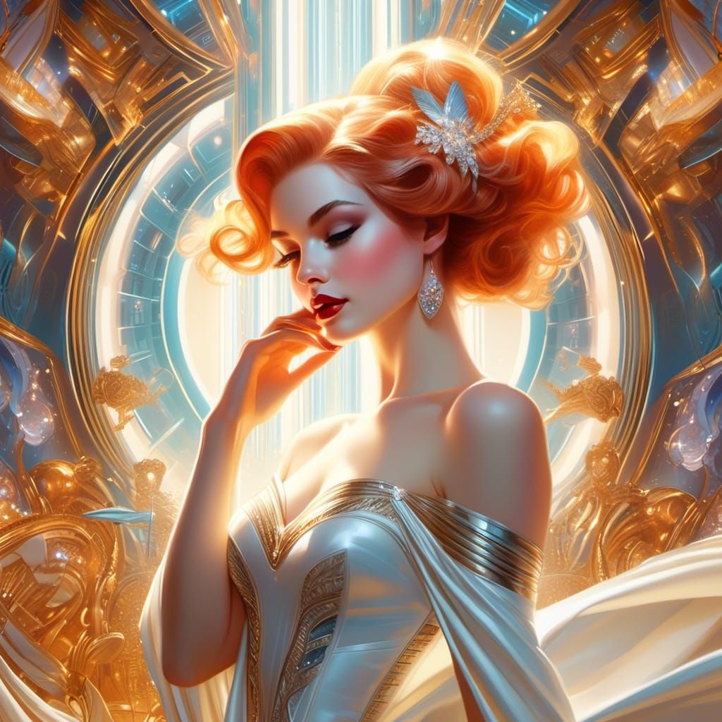 Sassy Queen Digital Drawing with Bokeh Effect