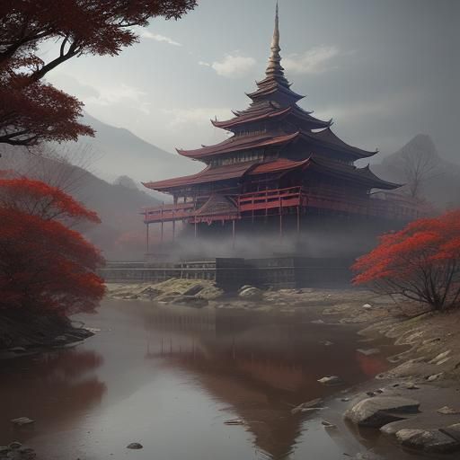 Sinister Buddhist Temple Near Red River