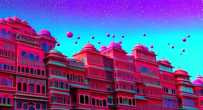 Radiant Bubbles Over Rajasthan in Unreal Engine