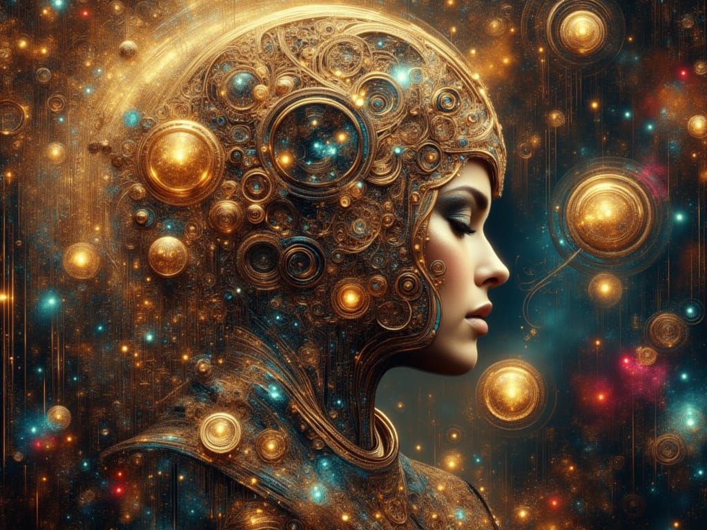 Futuristic Exoplanet Leader in Ornate Attire