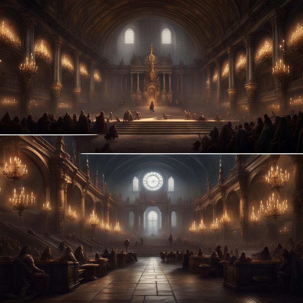 Dark Fantasy Arenas: Hyperdetailed Concept Art