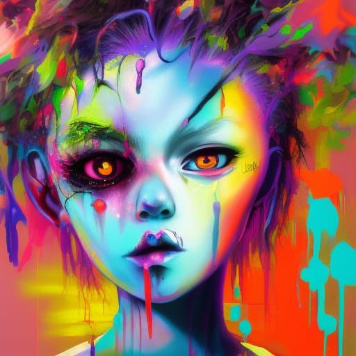 Graffiti Art: Living Dead Girl in Spray Paint