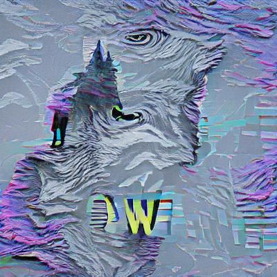 Psychedelic Wolf Illustration in Vibrant Colors