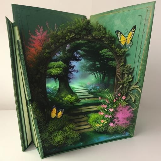 Lush Secret Garden Diorama in Miyazaki Style