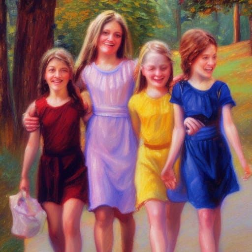 Friendship Captured as Oil Painting