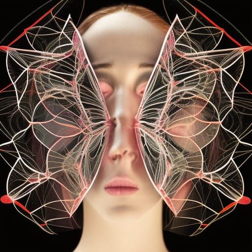 Surreal Geometric Butterflies in Photorealistic CGI