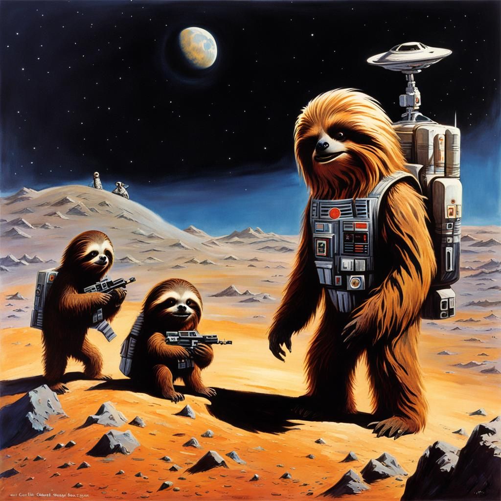 Chewbacca and Sloths on the Moon, Foss Style