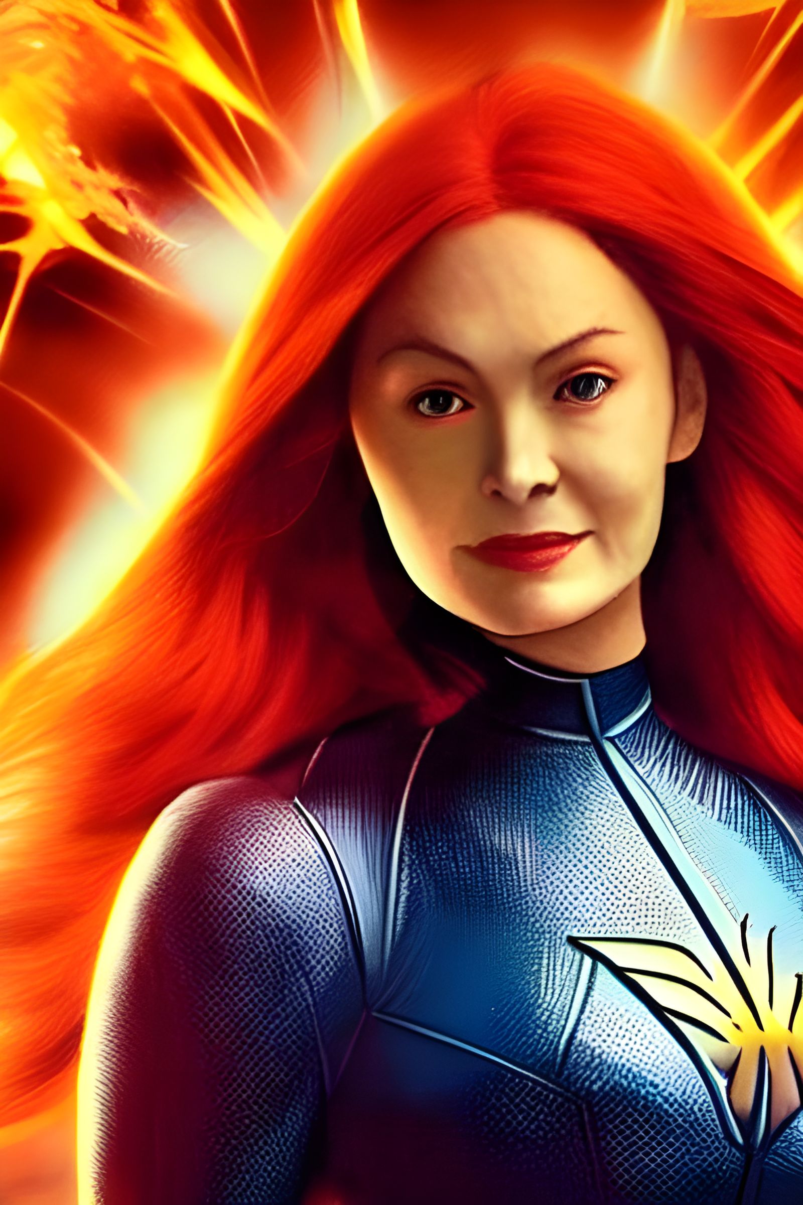 Jean Grey as Phoenix: Hyperrealistic X-Men Mutant