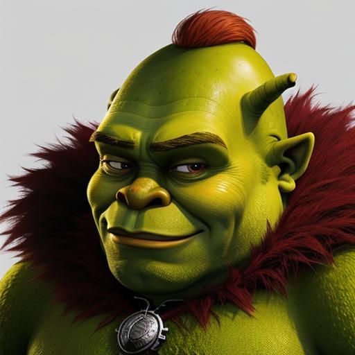 A Red Shrek Character