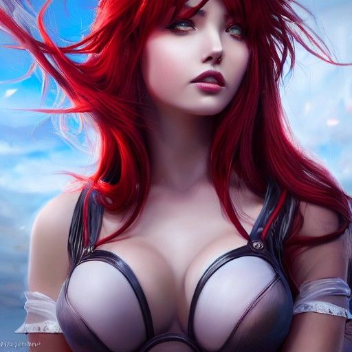 Hyperdetailed Painting of Rias Gremory in 8k