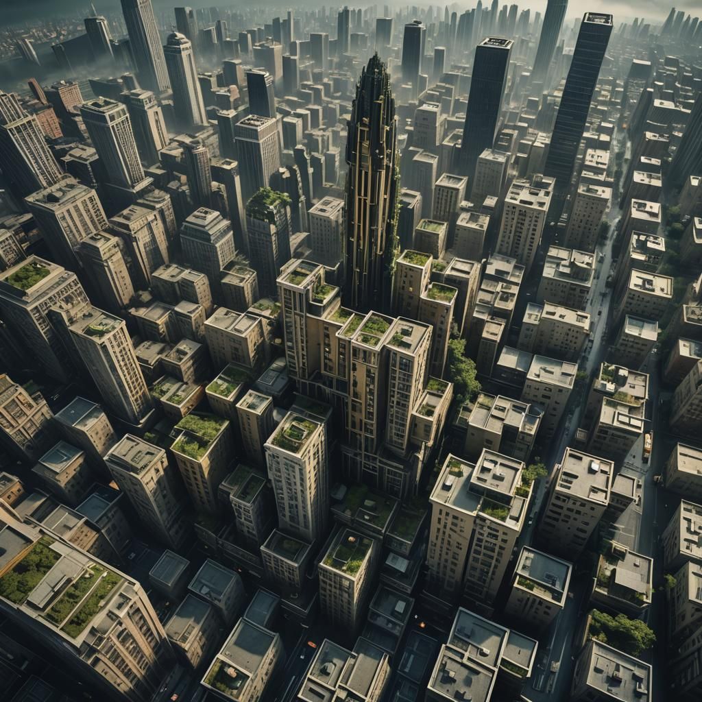 Floating City in the Sky: Cinematic Film Still