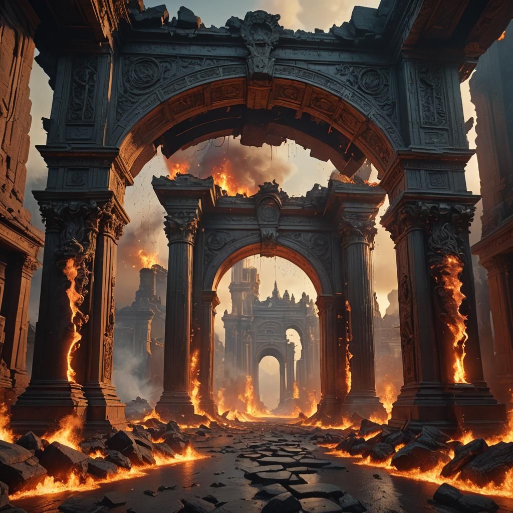 Mystical Fire Archway to Another World
