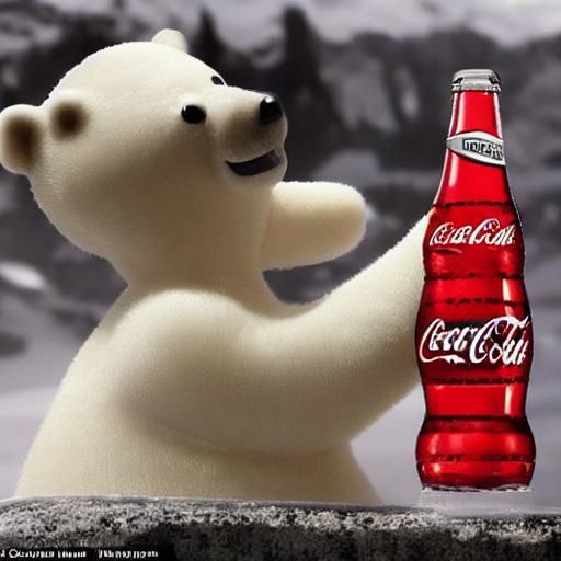iconic coca-cola polar-bear drinking a jack-n-coke on the rocks signed a contract with coke for 100 million