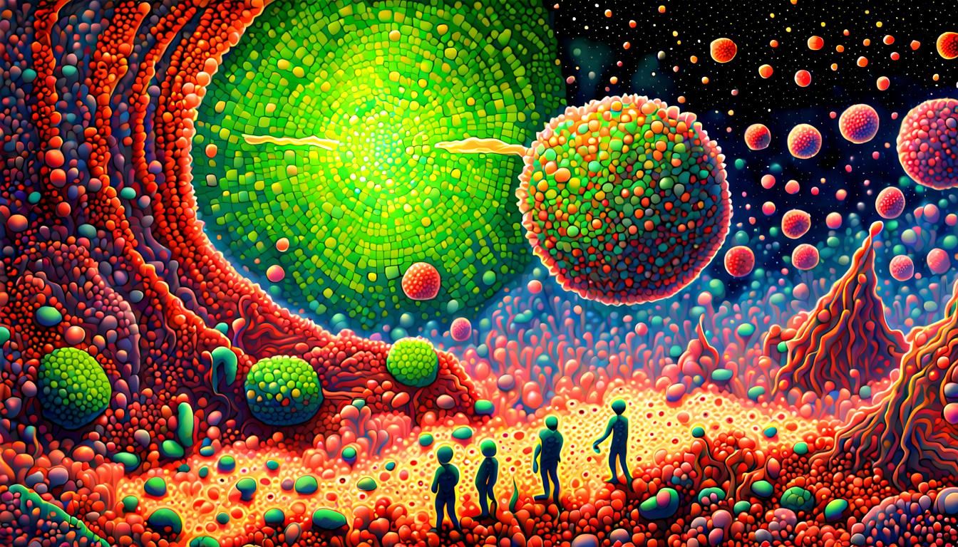 Micro Alien Crash Site in Pointillism