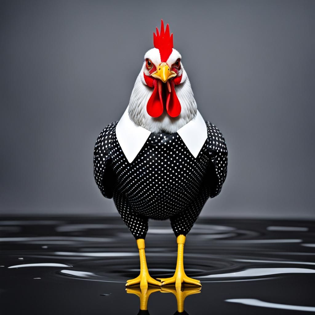 Chicken in Suit and Rubber Boots