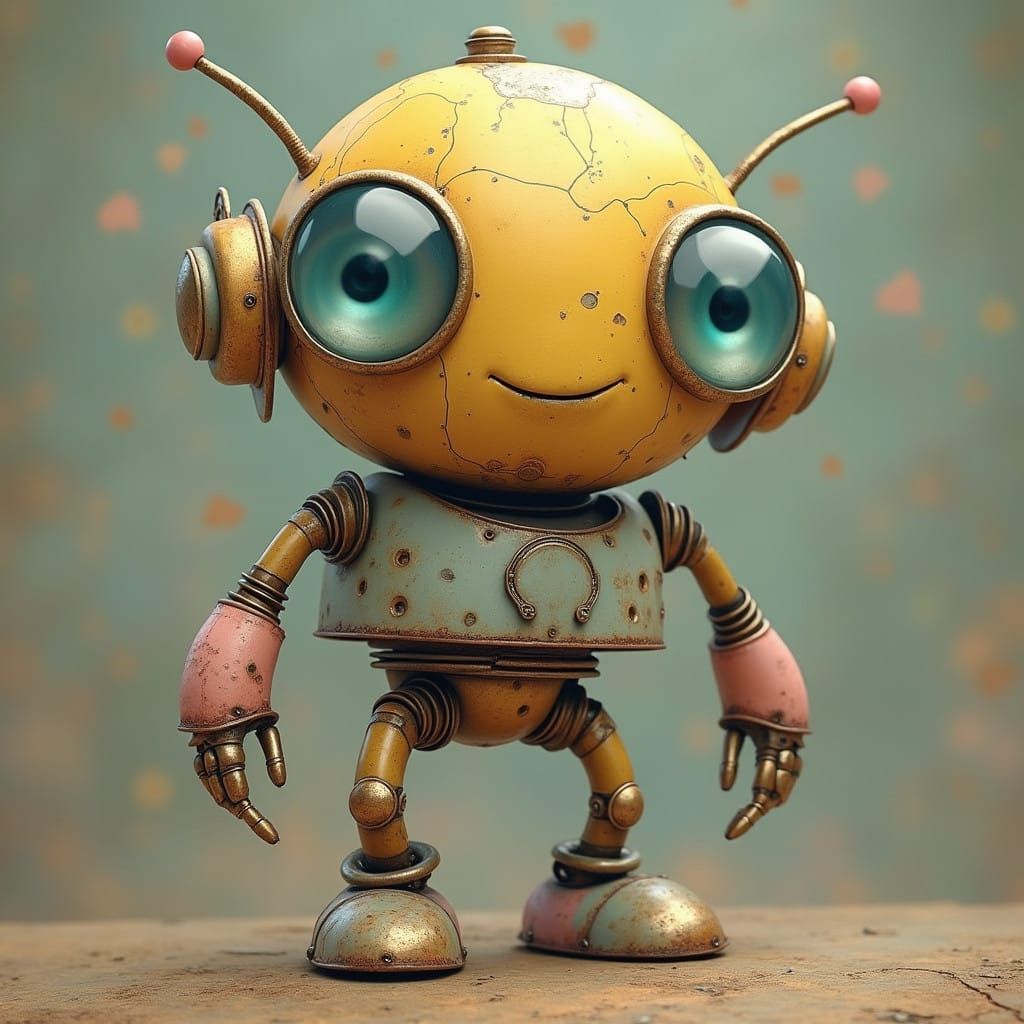 Surreal Robot in Stasys Eidrigevicius Style