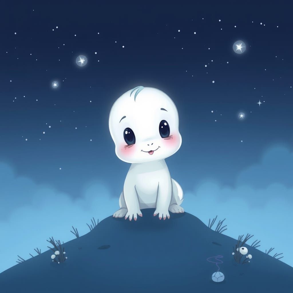 Mysterious Ghostly Figure in a Dreamlike Setting