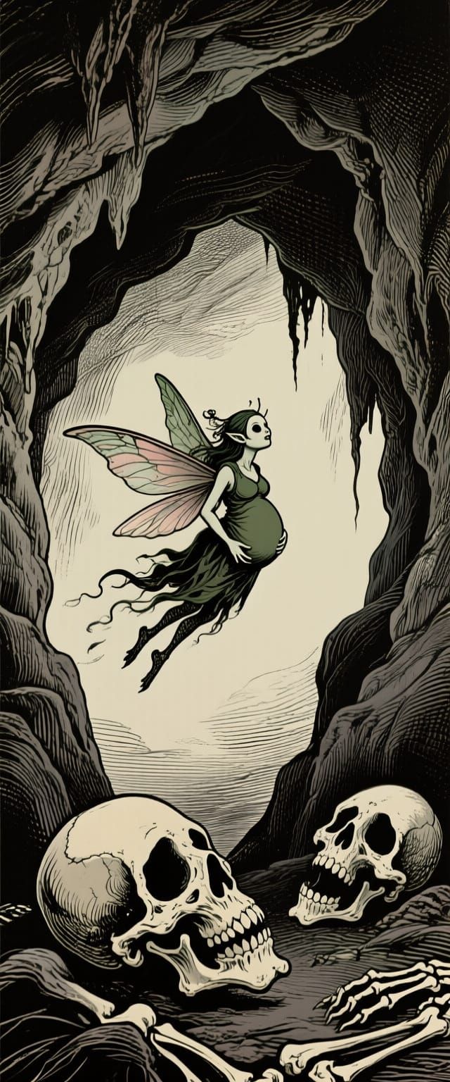 Pregnant Fairy Flies Through Sinister Skeleton Cave