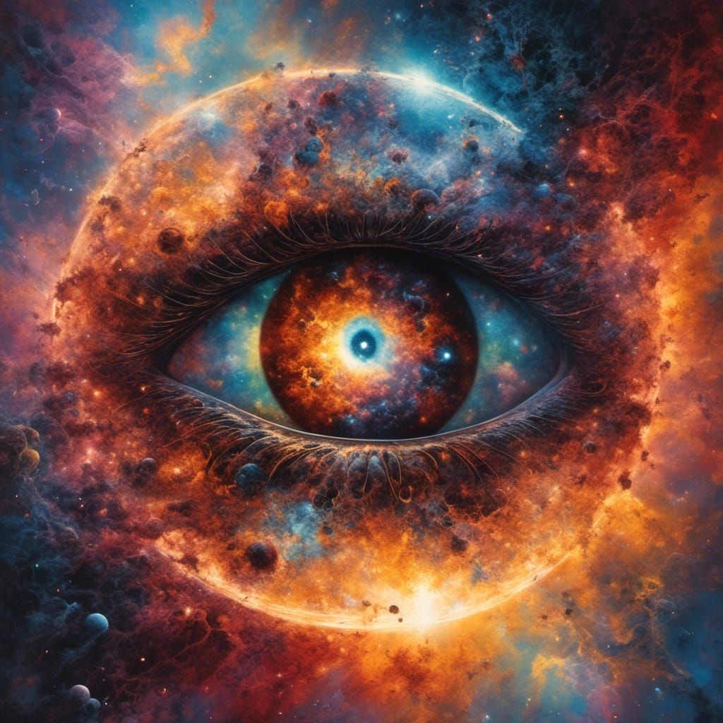 Nebula Eye: Dark Fantasy Galaxy Concept Art