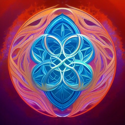 Ornate Seed of Life Mandala in Volumetric Lighting