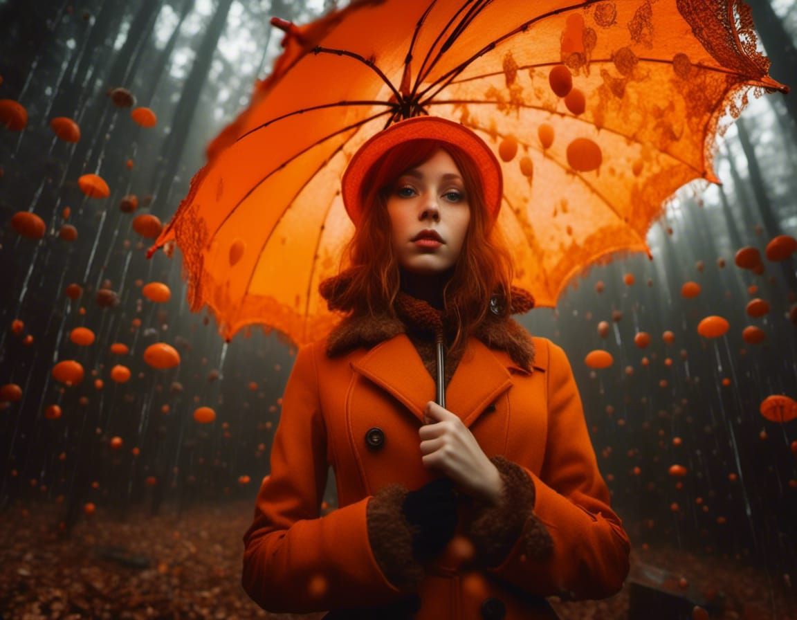 Girl With Umbrella: Macabre Surrealism