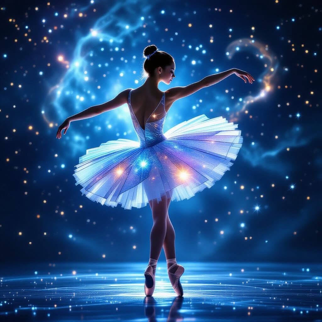 Ballerina in Galactic Glass Tutu