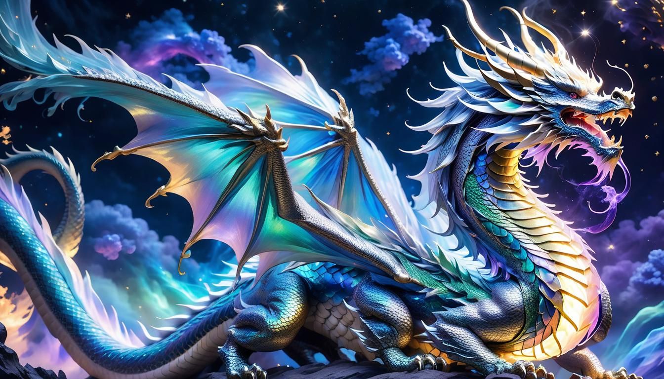 Iridescent Chinese-Western Dragon Hybrid
