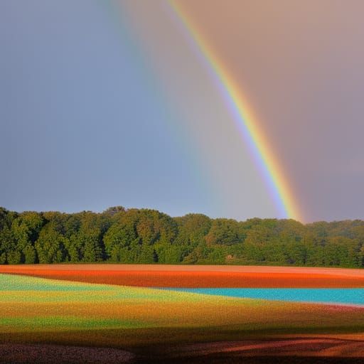 Vibrant Rainbow Displaying Full Color Spectrum