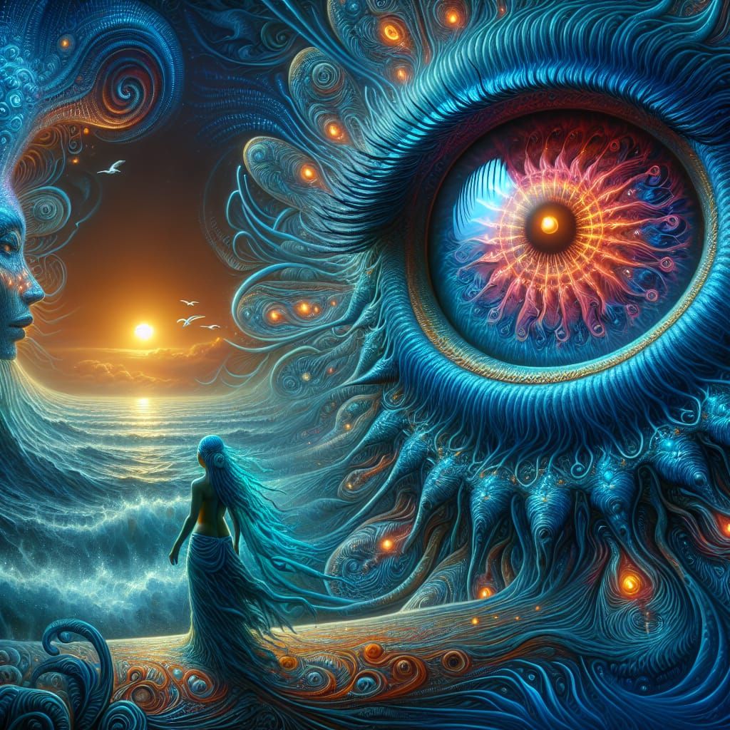 Afrofuturist Third Eye Observes Sea Witch