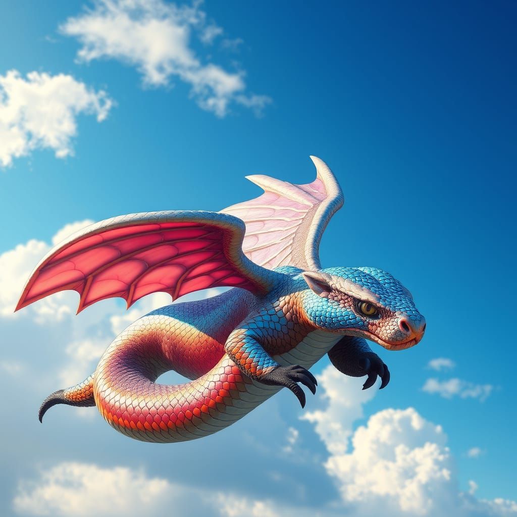 Badgersnake Ascends with Iridescent Majesty