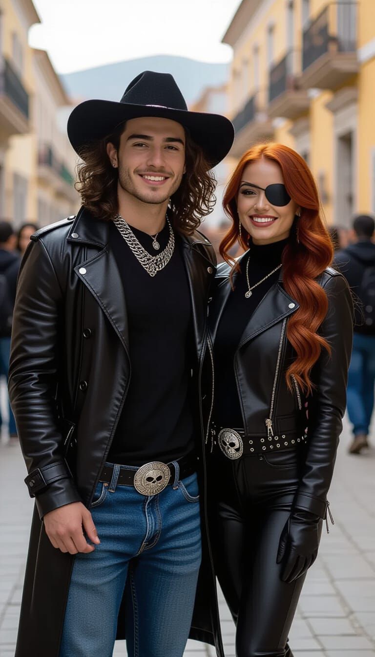Oaxaca Man and Woman in Palace: Professional Portrait