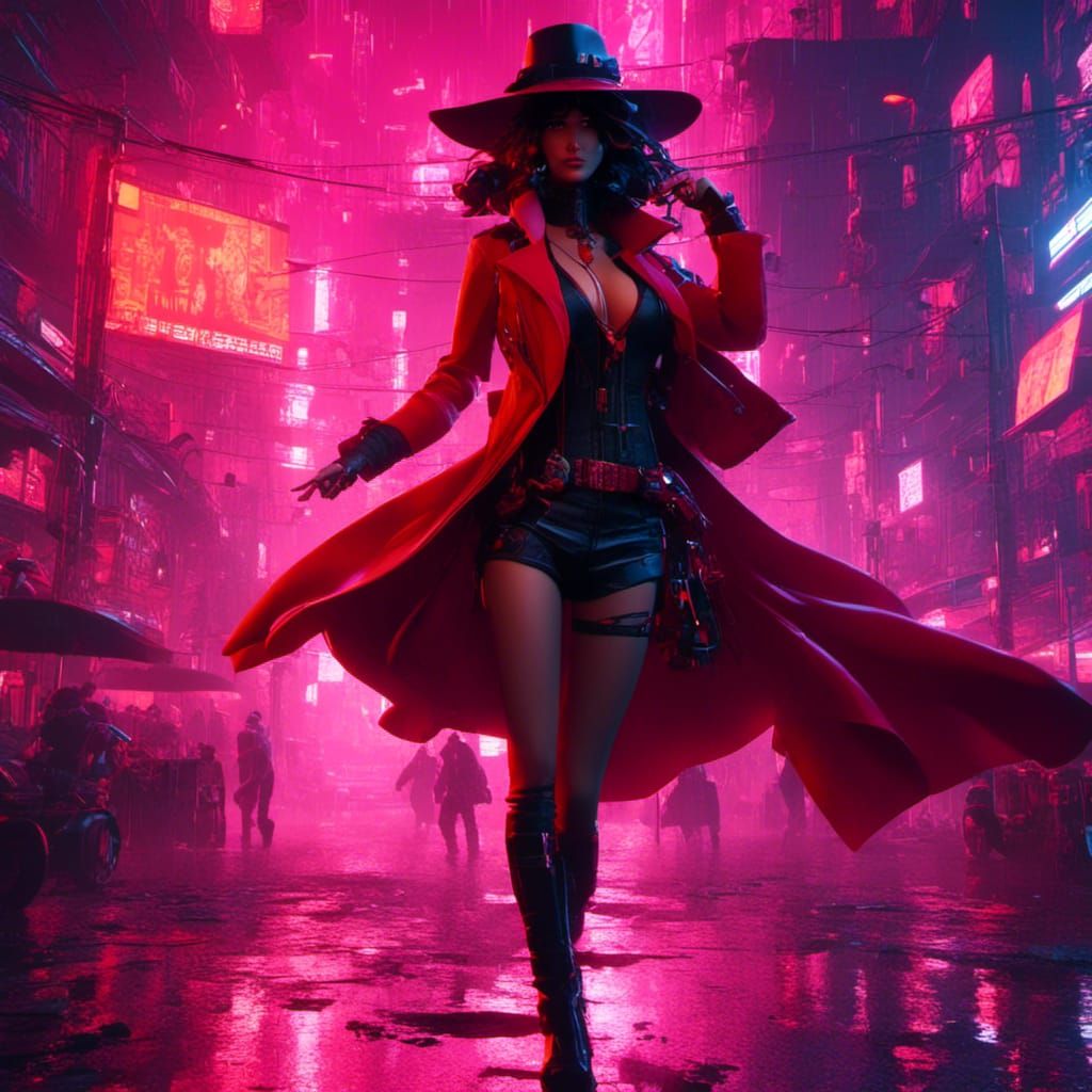 <lora:Fantasy 3d character:1.0> <lora:3D Anime:1.0> Cyberpunk Carmen Sandiego