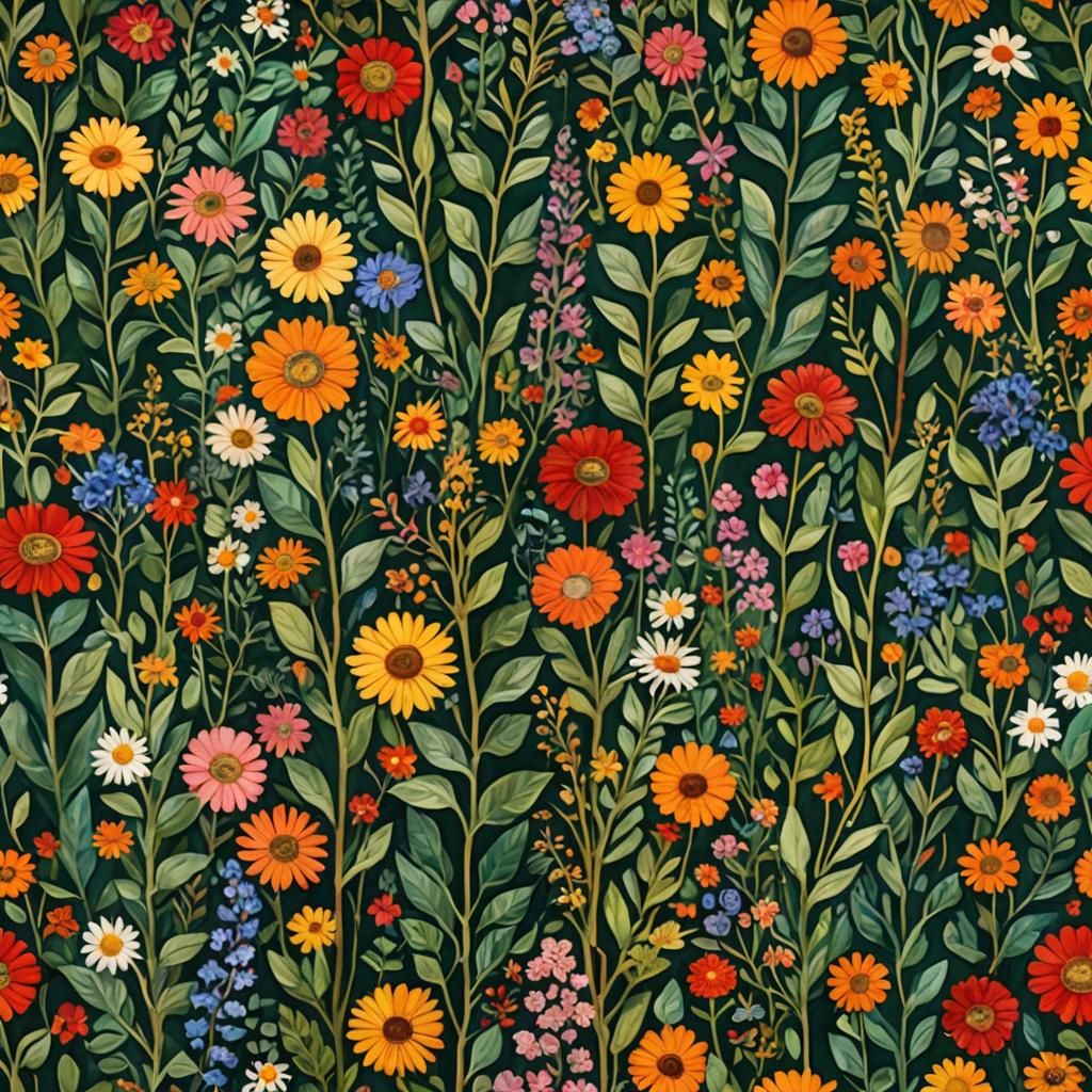 Gustav Klimt inspired pattern