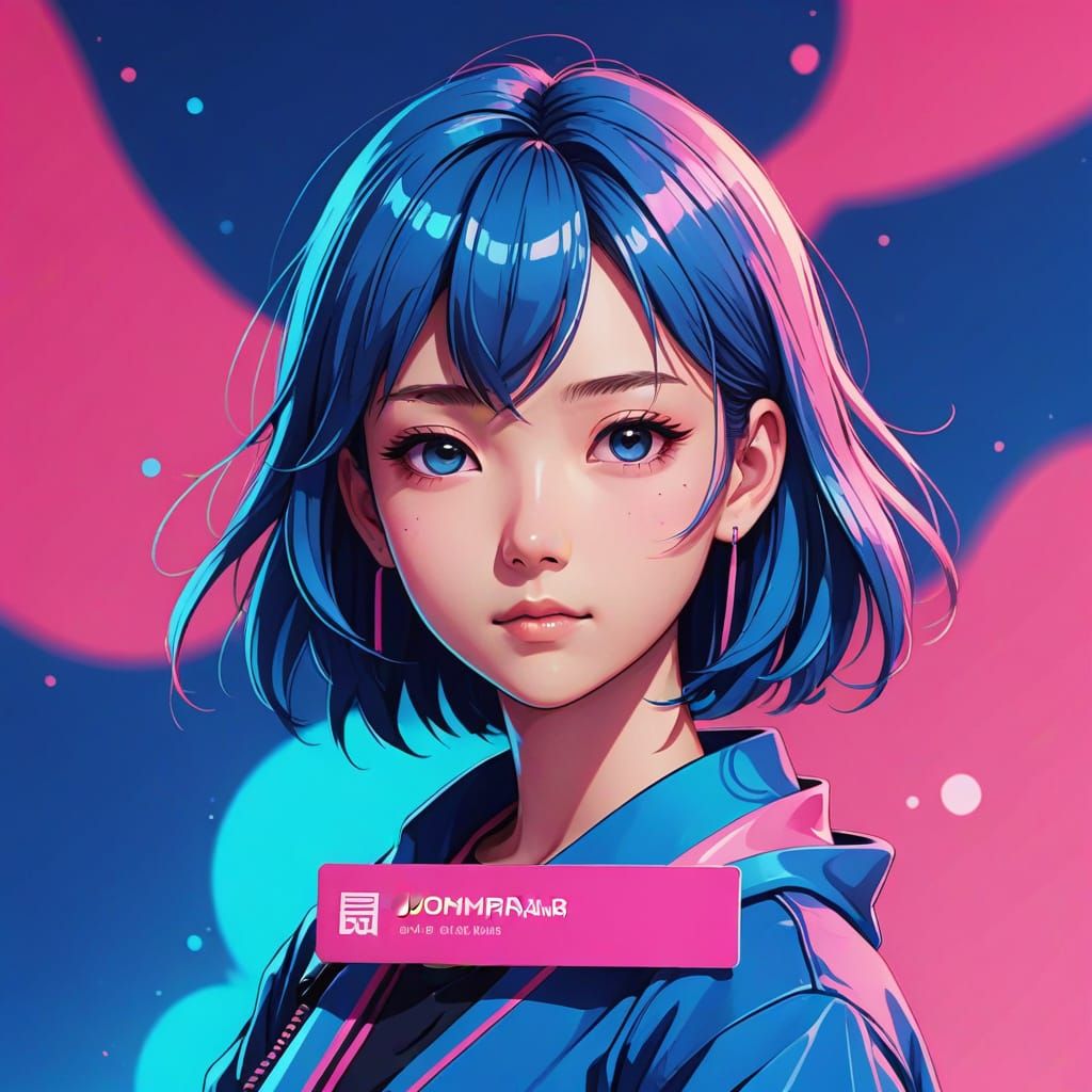 Jojomirai Namecard in Vibrant Anime Style