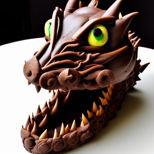 Chocolate Dragon Head: A Sweet Creation