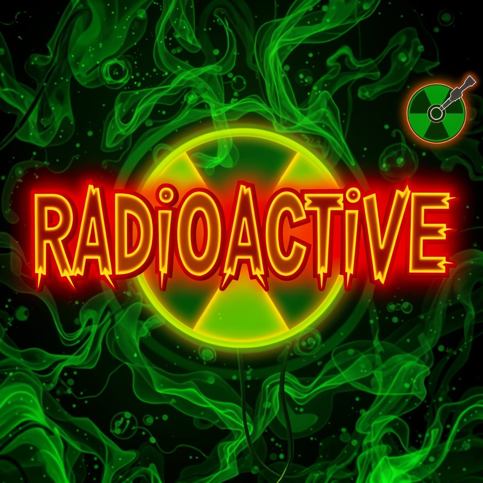 Radioactive Word in Radioactive Font