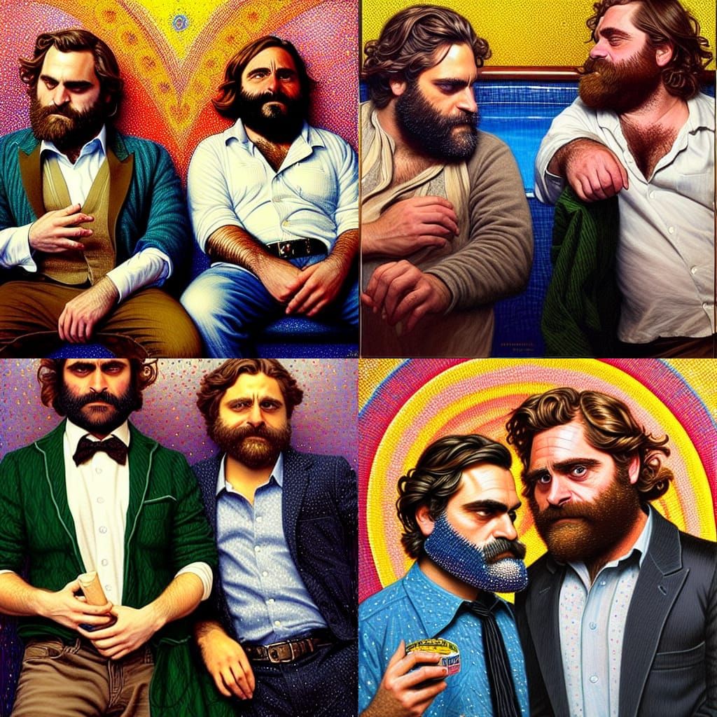 Joaquin Phoenix and Zach Galifianakis in Pool Hall