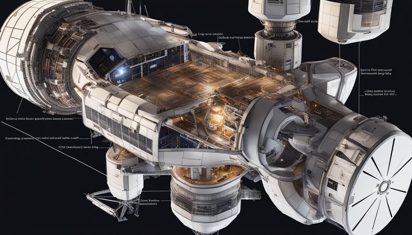 Schematics for a space station